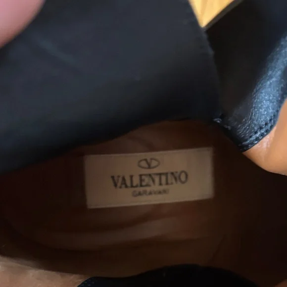 Valentino Studded Black Ankle Boots - Picture 5 of 8